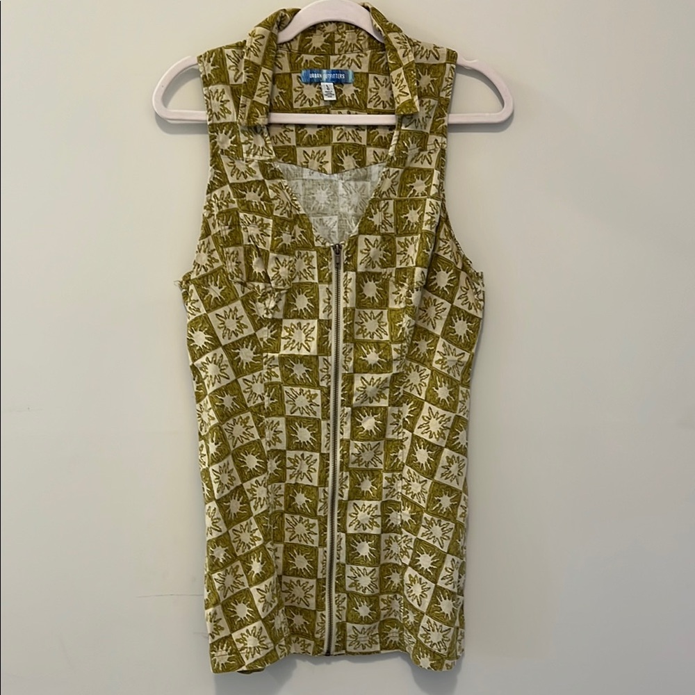 Urban Outfitters Green Buttoned Dress